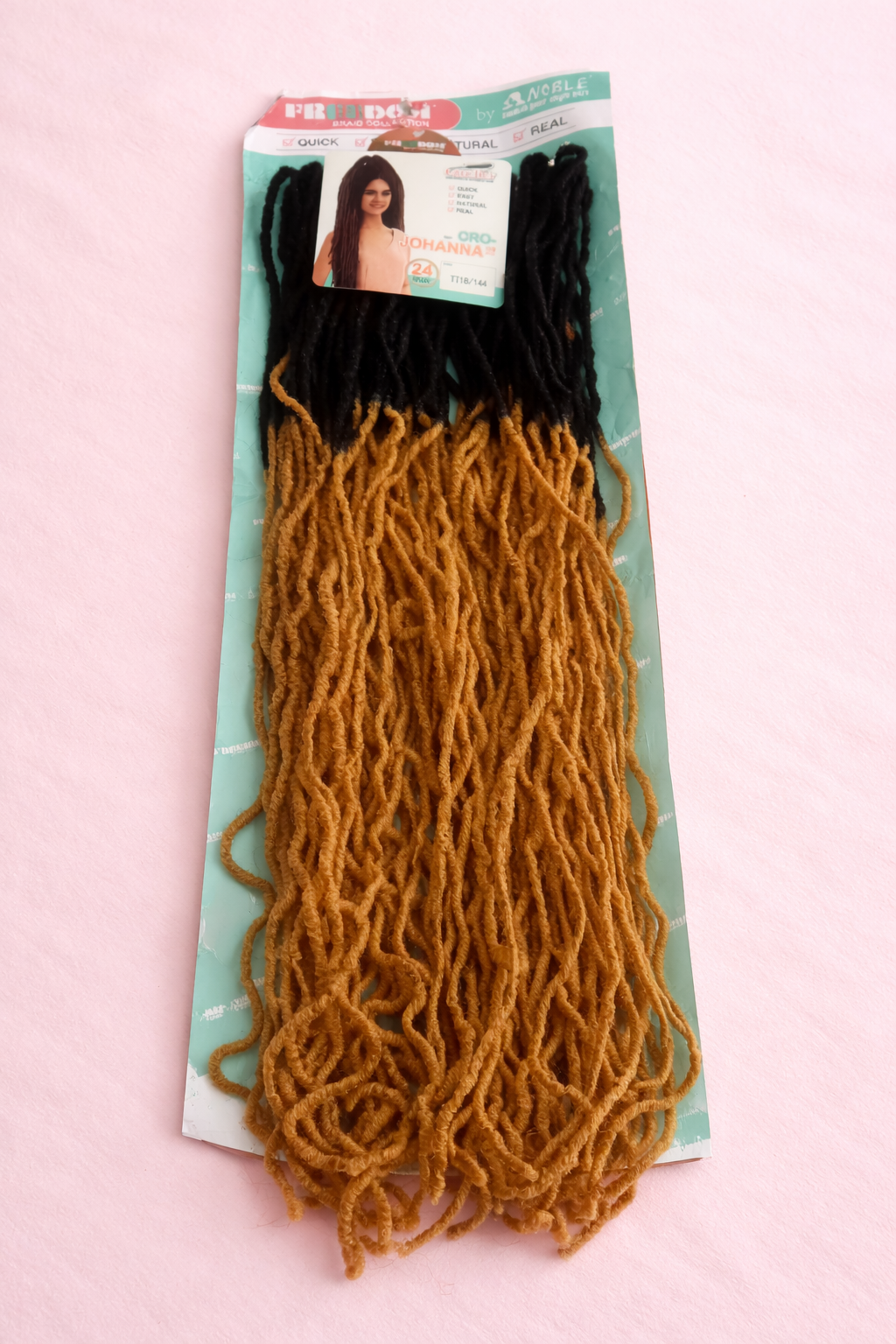 Mèches Crochet Locks Dégradé Noir & Blond Miel