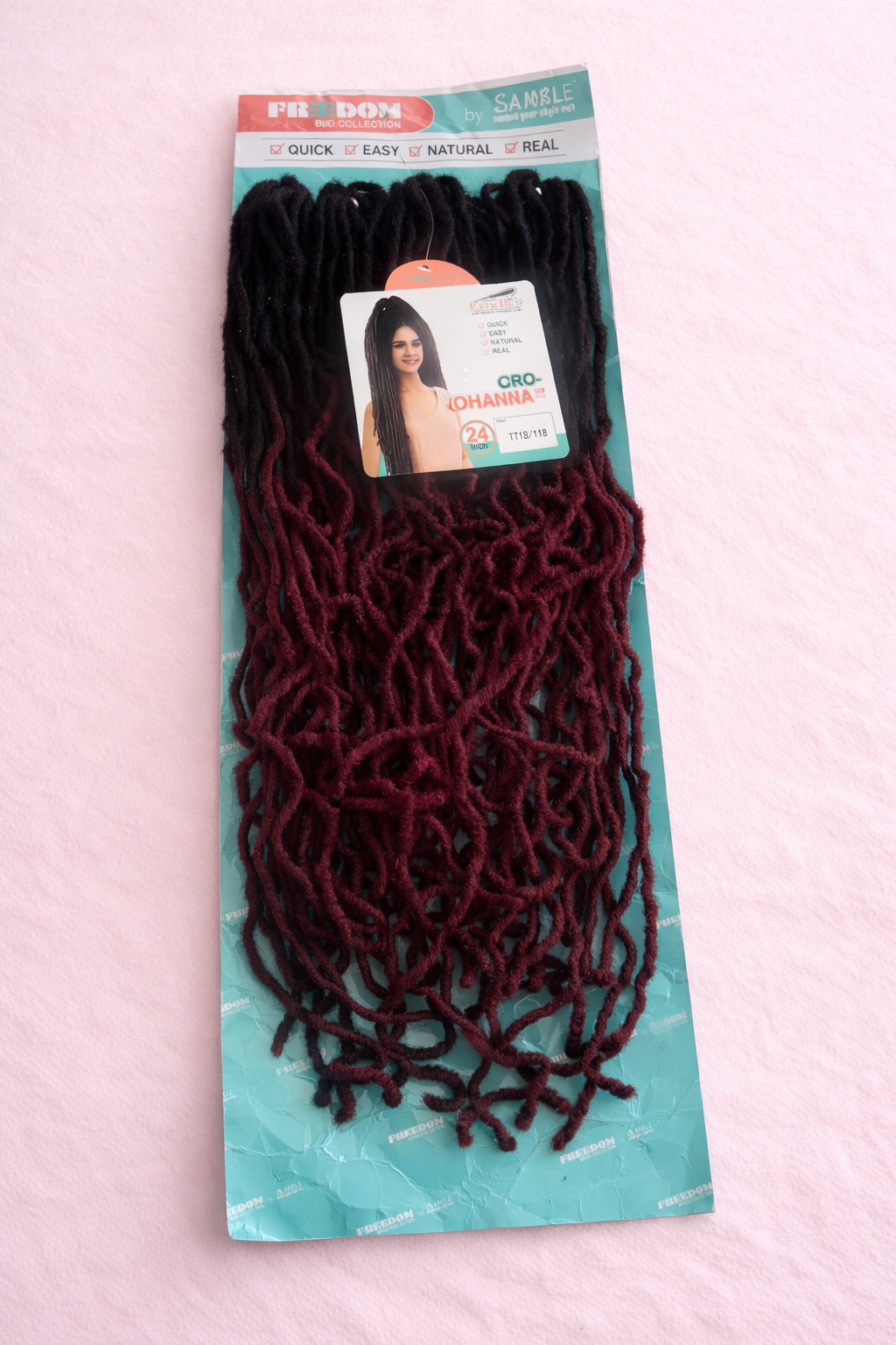 Mèches Crochet Locks Dégradé Noir & Bordeaux