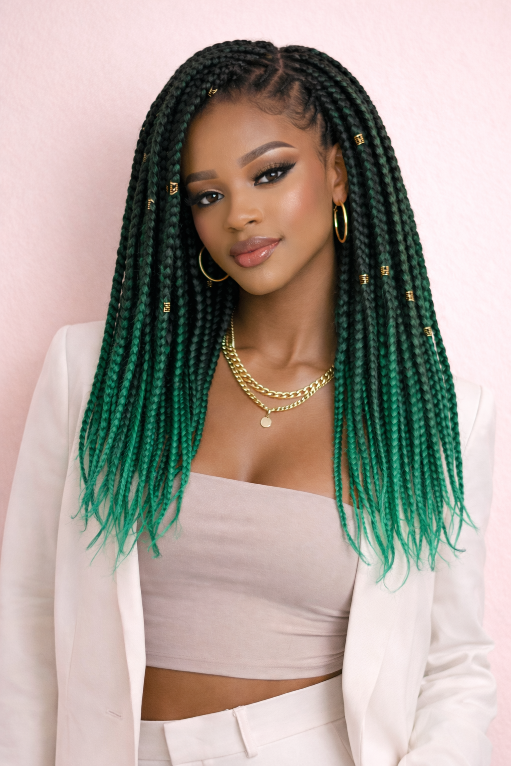 Mèches Crochet H’Adora Vert Ombré